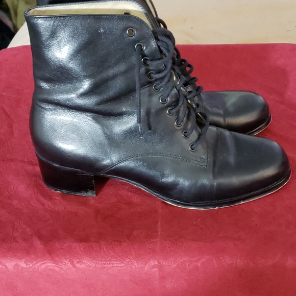 Nine West Black Leather Ankle Boots - Picture 3 of 12